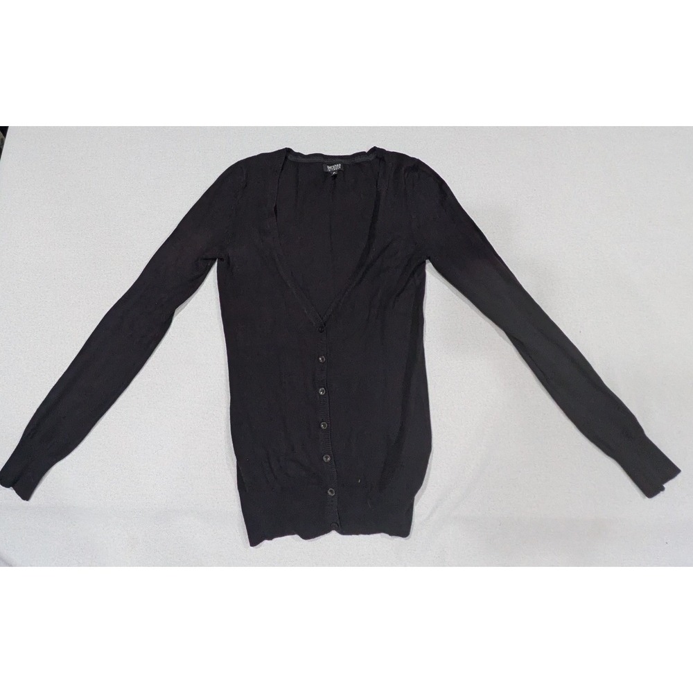 Bershka Cardigan Women S Black Excellent V-Neck Button Front Knitwear Layering